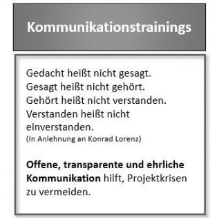 Shift-To-Chances, Projektmanagement, Kommunikationstrainings